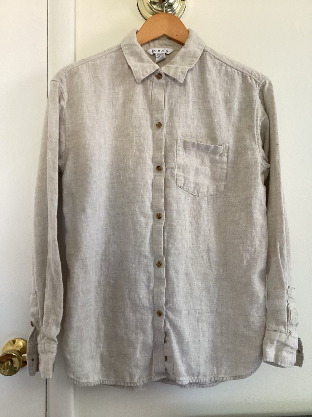 Athleta linen top natural